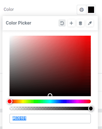 Branded color palette in Elementor